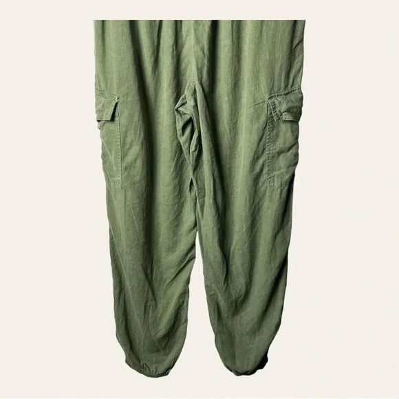 0302W. AERIE‎ ELASTIC WAIST BAND PANTS/JOGGERS SIZE MEDIUM OLIVE GREEN IN COLOR - Picture 9 of 9